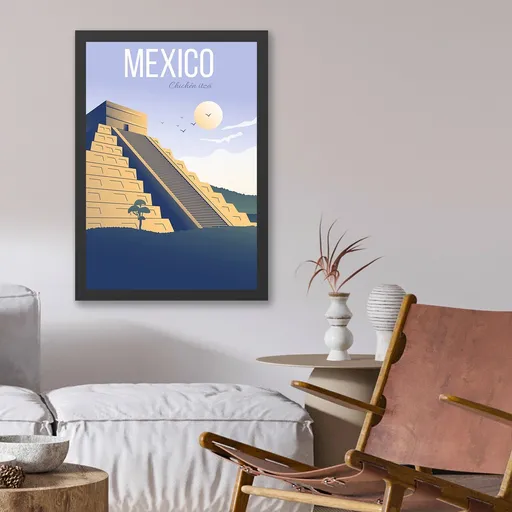 Tablou decorativ, Mexico (55 x 75), Polistiren, Multicolor