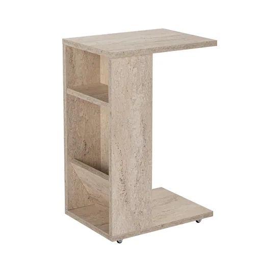 Măsuță de depozitare Filinta Travertine, crem deschis