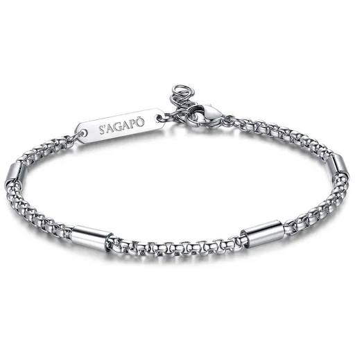S'Agapõ Brățară din oțel Ripple SRP13