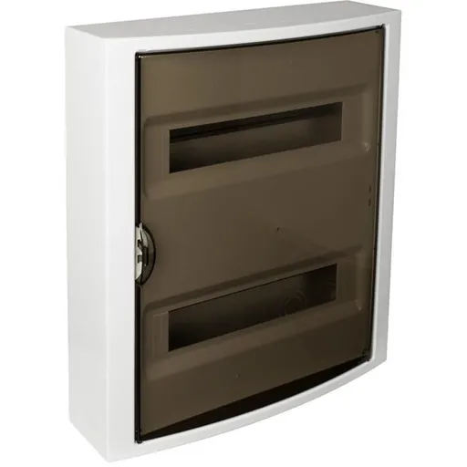 Tablou electric Solera Arelos 5281PF, 28 module, aparent, IP40, 362x438x104 mm, plastic, usa fumurie, cutie alba