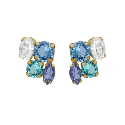 Victoria Cruz Cercei deosebiți placați cu aur și cristale Lisbon A4792-MDT