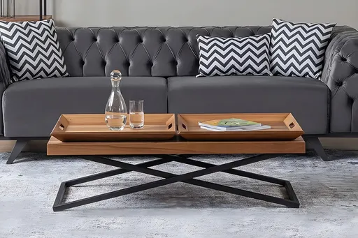 Masuta de cafea, Hanah Home, Towly, 120x42x60 cm, Maro