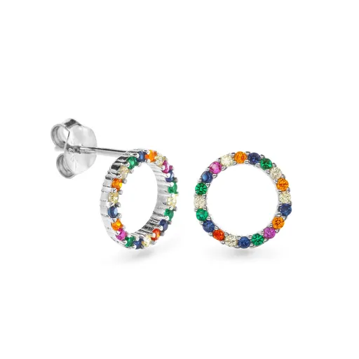 AGAIN Jewelry Cercei din argint cu zircon cubic colorat AJNS0042