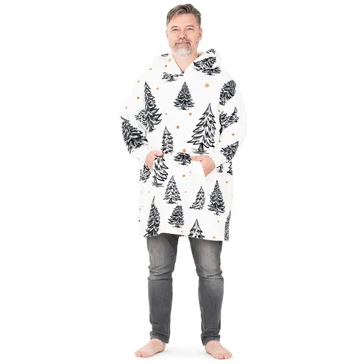 Hanorac din micropluș 4Home Frosted Trees, uni L - pentru bărbați