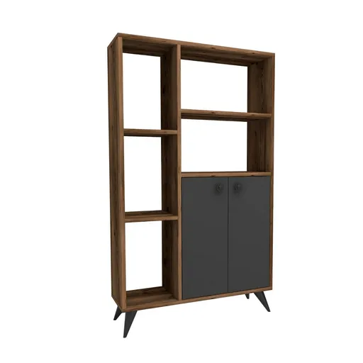 Bibliotecă Meldan Anthracite and Walnut
