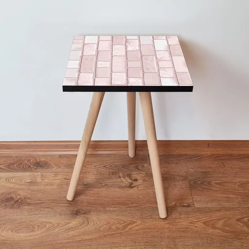 Masuta, Hanah Home, Shp316, 35x42x35 cm, Roz/Alb