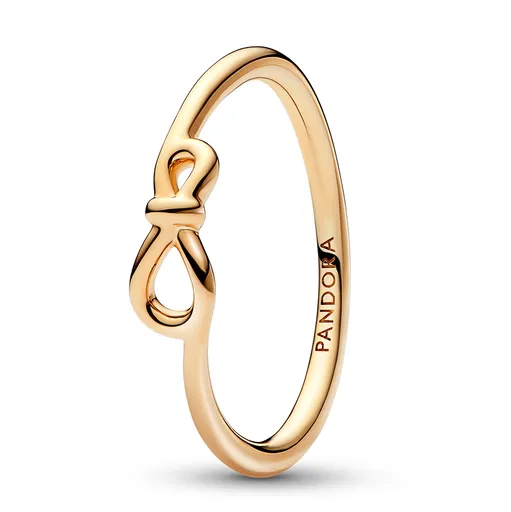 Pandora Inel placat cu aur Nod Infinit Shine Moments 168898C00 58 mm