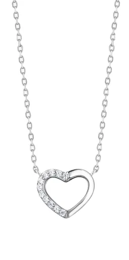 Preciosa Colier din argint cu zircon cubic True Love Royal Lagoon 5436 00