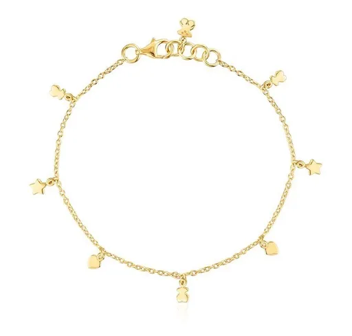 Tous Brățară frumoasă placată cu aur cu pandantive Cool Joy 1003190800