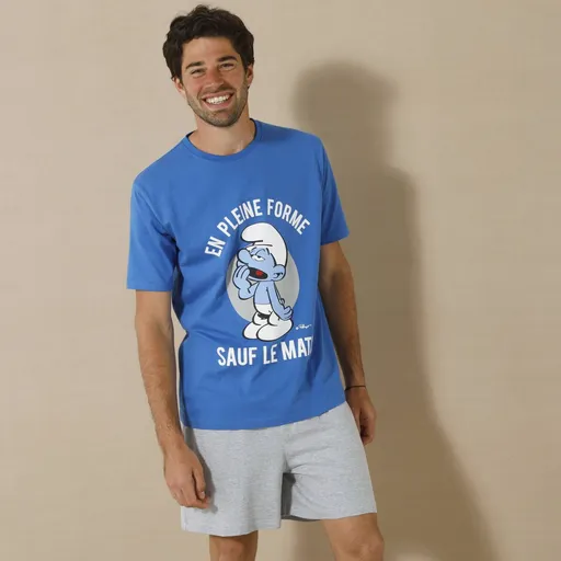 Pijamale cu pantaloni scurți și mâneci scurte Ștrumfi