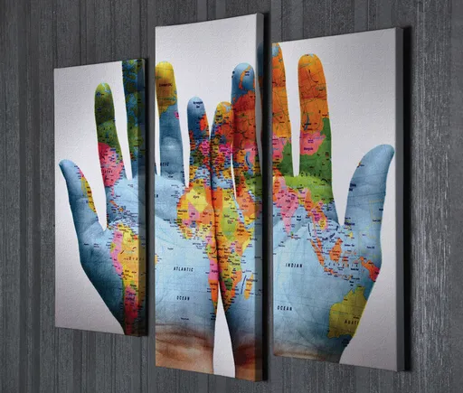 Tablou decorativ, UC53, 45 x 20 cm, Multicolor