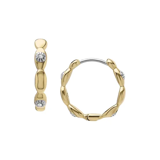 Fossil Cercei rotunzi eleganți placați cu aur Evil Eye JF04795710