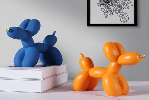 Set de obiecte decorative, CY0409, Poliester, Albastru / Portocaliu