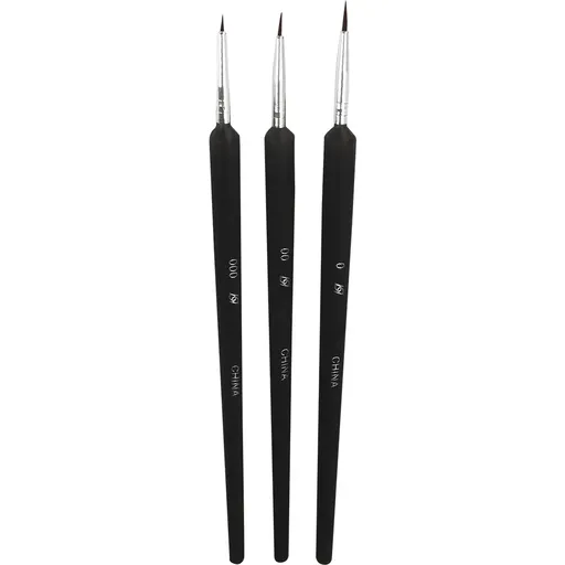 Set 3 Pensule Pictura Unghii Oranjollie