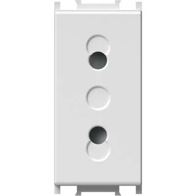 Priza standard EURO 1M 10A ST IP20 TEM-VM20PW-U, alb