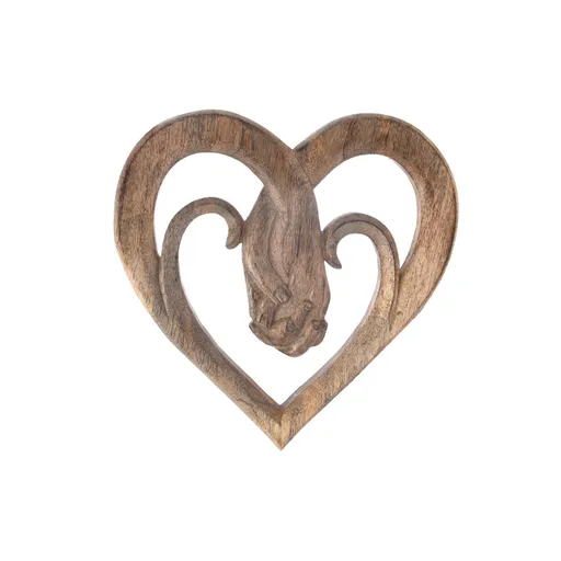 InDecor Inimă din lemn de mango Joined hands, 30 x30 x 2,5 cm