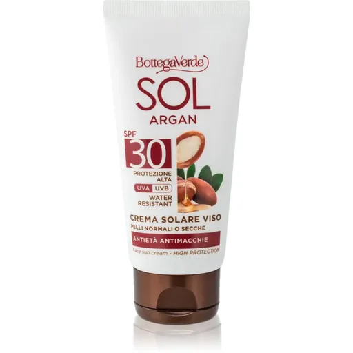 Bottega Verde Sol Argan cremă pentru plaja impotriva petelor intunecate SPF 30 50 ml