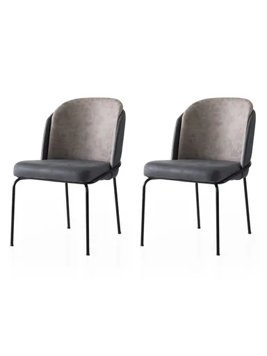 Set scaune 2 piese, Hanah Home, Dore, Aur / Antracit