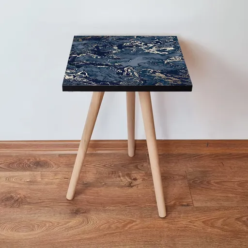 Masuta, Hanah Home, Shp278, 35x42x35 cm, Bleumarin/Alb