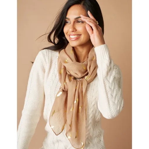 Eșarfă cu motiv de pene