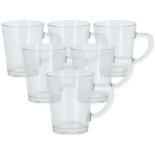 Set 6 cești din sticlă EH espresso, 70 ml
