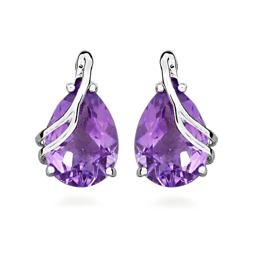 Silver Cat Cercei uimitori din argint cu ametist Colored Stones SC589