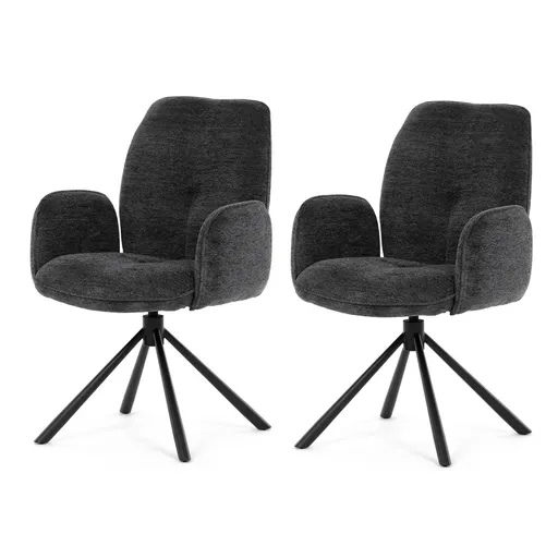 Set de scaune de sufragerie DCH-D1330 BK2, 2 buc.