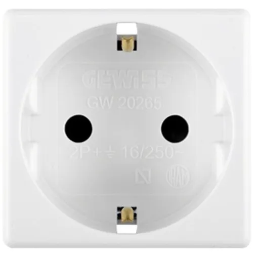 Priza 2 module cu CP Gewiss System GW20265, alb