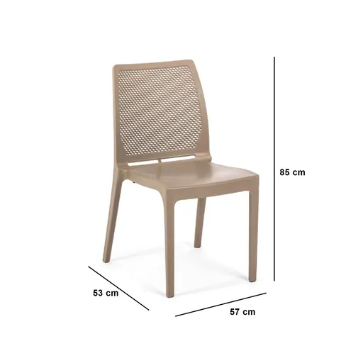 Scaun, Hanah Home, Icon, 57x85x53 cm, Maro inchis