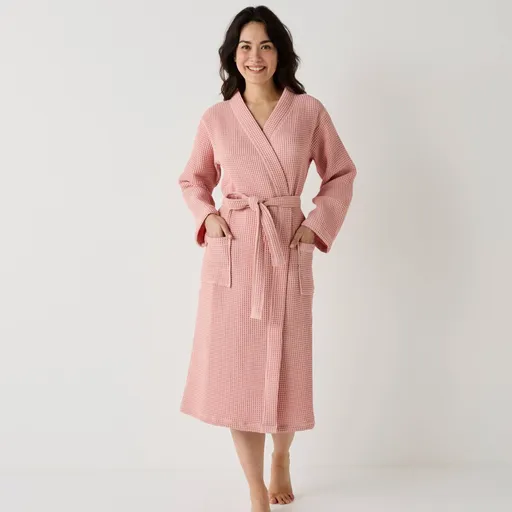 Halat de baie cu model fagure de miere 230g/m2