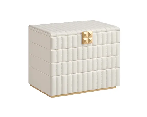 Troli Casetă de bijuterii cu mai multe nivele, cu oglindă Troli