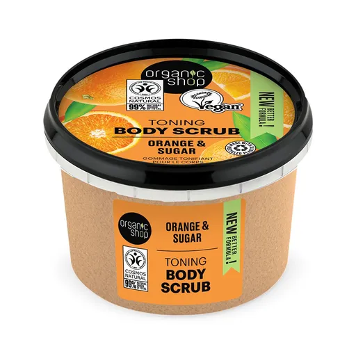 Organic Shop Peeling tonifiant pentru corp Portocală și zahăr (Toning Body Scrub) 250 ml