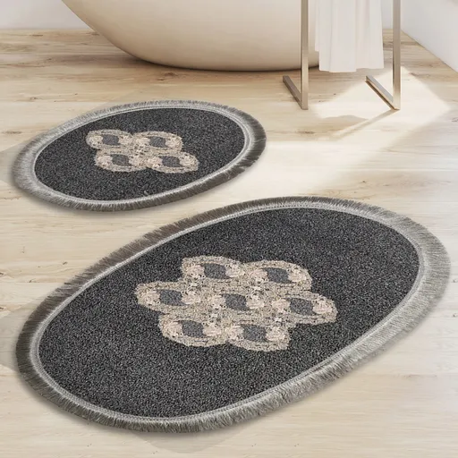 Set covorase de baie, L'essentiel Maison, Aln_E4_817-İhracat000013, Antracit