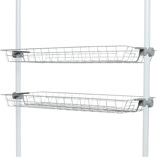 Wenko Set de 2 coșuri din sârmă Herkules, alb, alb