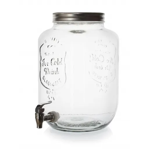 Recipient de sticlă Banquet WALT cu robinet, 8 l,