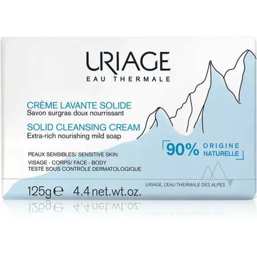 Uriage Hygiène Solid Cleansing Cream crema demachianta delicata cu apa termala z francouzských Alp 125 g