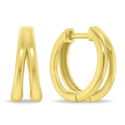 Brilio Silver Cercei moderni rotunzi placați cu aur EA1153Y