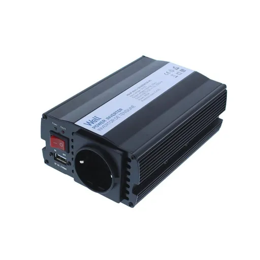 Invertor de tensiune 12V -> 220V, USB, 300W, Well