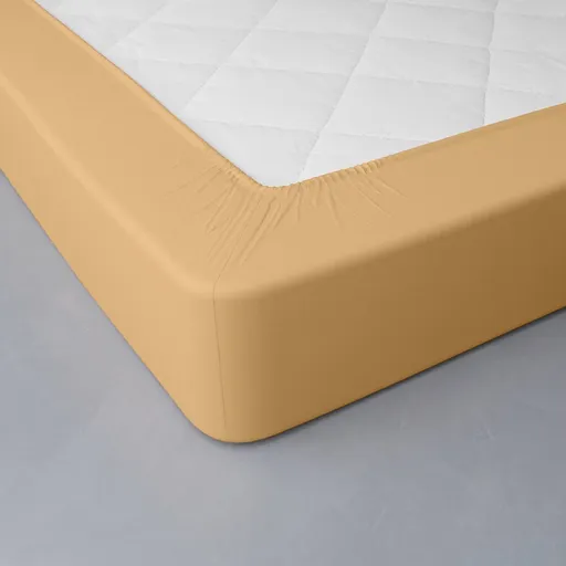 Cearșaf cu elastic, culoare uni, percal, adâncime colț 40 cm