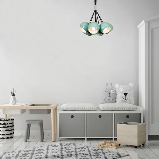 Lustra, Opviq, 527ABY1733, Turcoaz/Alb