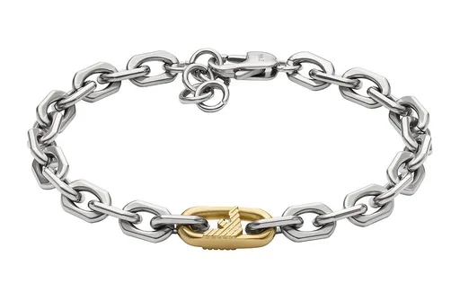 Emporio Armani Brățară bicoloră pentru bărbați din oțel EGS3148040