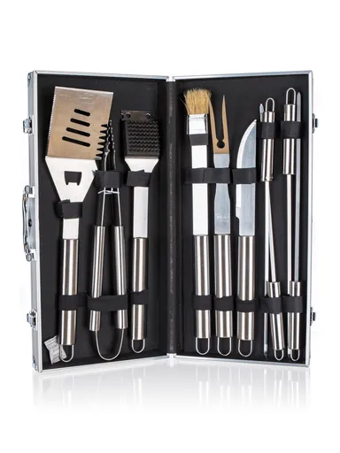 Set pentru gratar in valiza din plastic