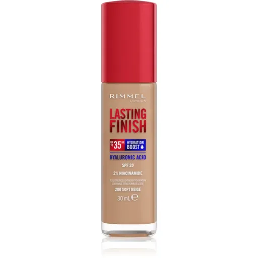 Rimmel Lasting Finish 35H Hydration Boost make up hidratant SPF 20 culoare 200 Soft Beige 30 ml