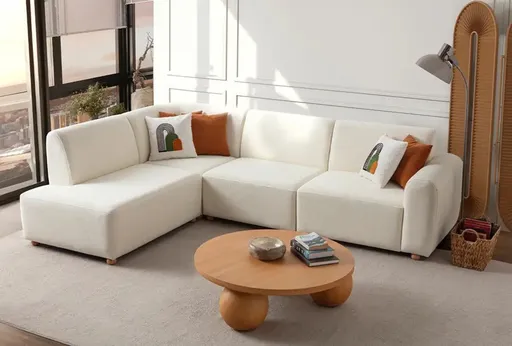 Coltar, Atelier del Sofa, 752EST1332, Frame: 70% HORNBEAM/30% MELAMINE COATED CHIPBOARD, Alb