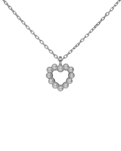 Victoria Cruz Colier fermecător din argint – inimioară cu perle Sera A5575-00HG