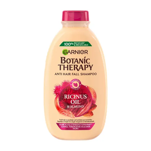 Garnier Șampon cu ricin si ulei de migdale pentru păr cu vârfuri despicate Botanic Therapy (Fortifying Shampoo) 400 ml