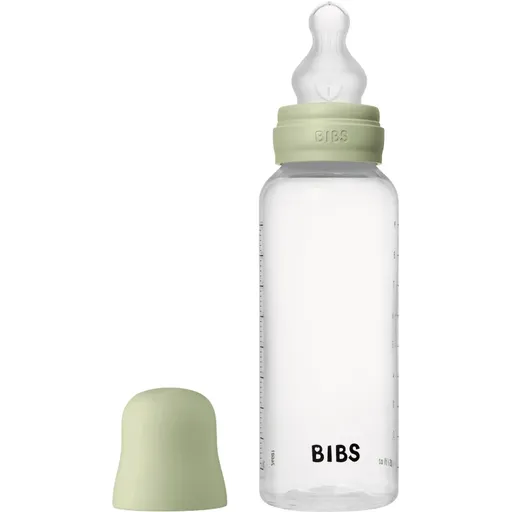 BIBS Anti-Colic Baby Bottle Silicone biberon anticolici cu suzetă din silicon Sage 270 ml