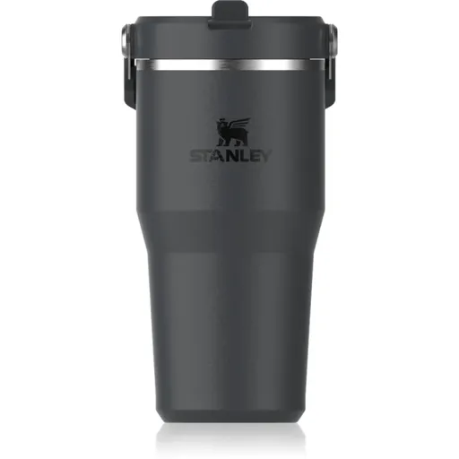 Stanley IceFlow™ Flip Straw Tumbler sticlă inoxidabilă pentru apă Black 2.0 600 ml