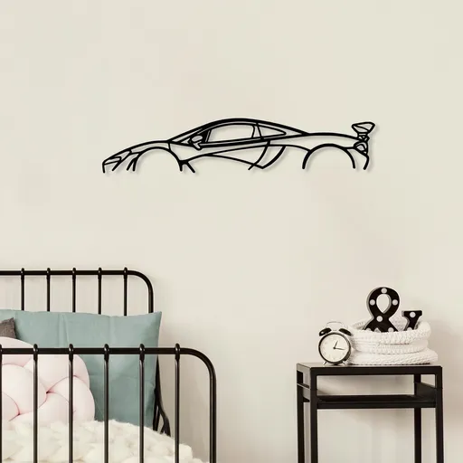 Decoratiune de perete, Mclaren P1 Silhouette, Dimensiune: 68 x 14 cm, Negru