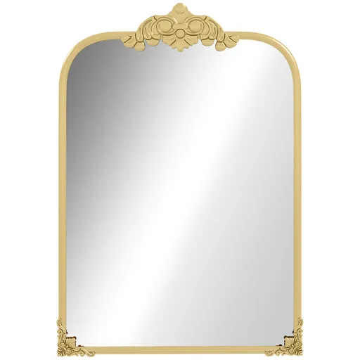 HOMCOM Oglindă de Perete, elegantă, 60x3x87cm, Auriu | Aosom Romania